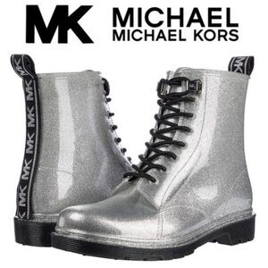 Michael Kors Silver Ankle Boots